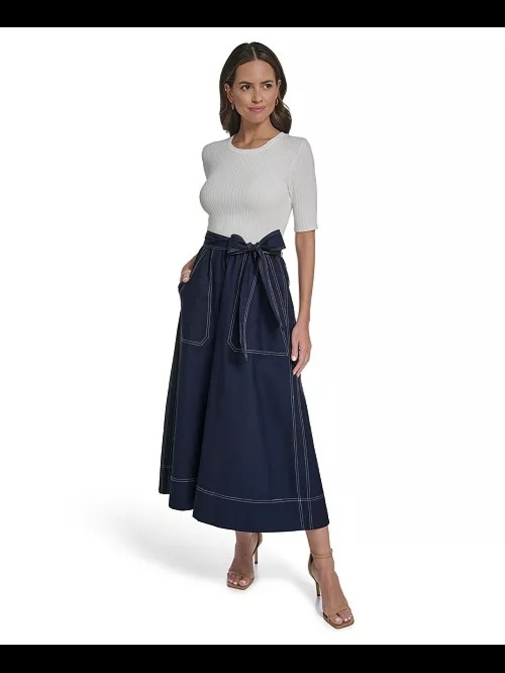 Vince Camuto Tie-Waist Midi Skirt - Unbranded